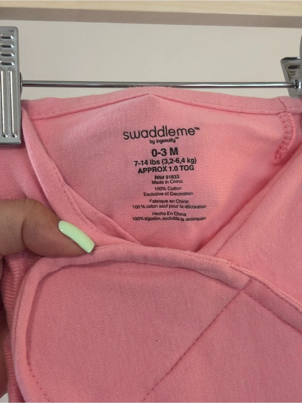 SwaddleMe Pink Heart Baby Swaddle Sack | 100% Cotton